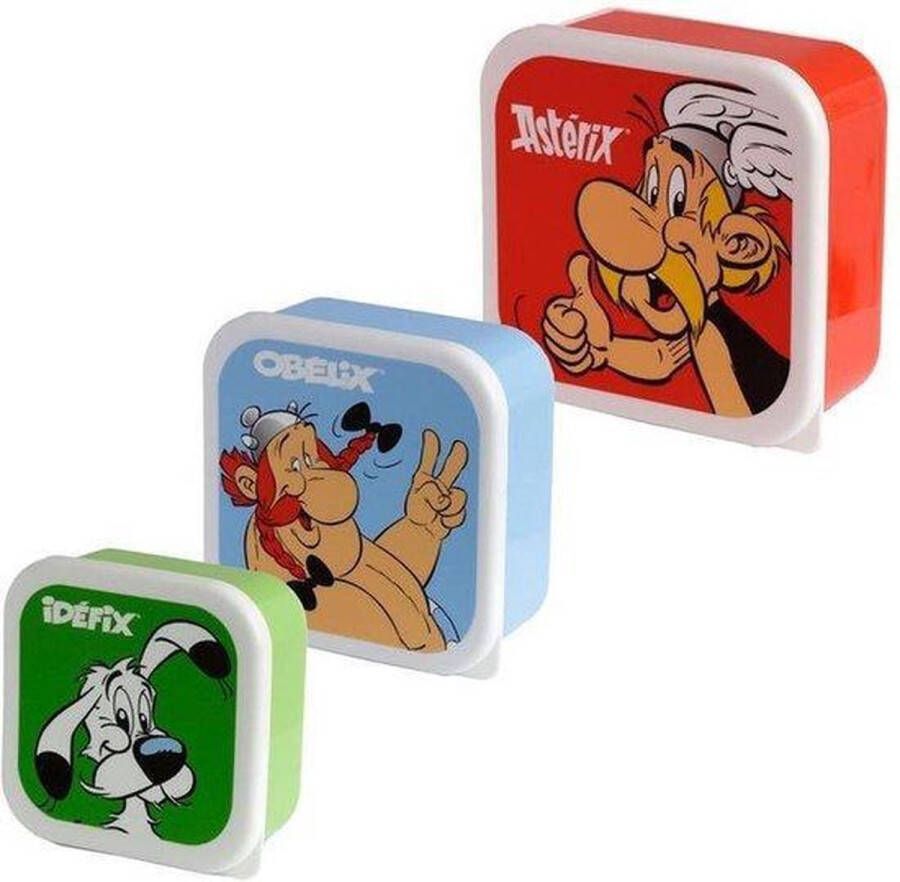 Puckator Lunchdoos Asterix set van 3 stuks . Lunchbox snackbox