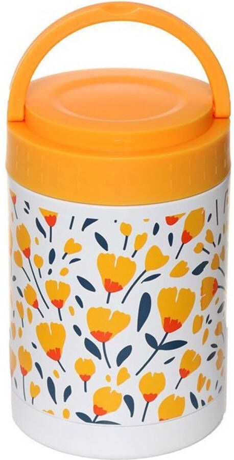 Puckator Pick of the Bunch Boterbloem RVS Thermospot Lunchpot Snackpot warm en koud 500 ml