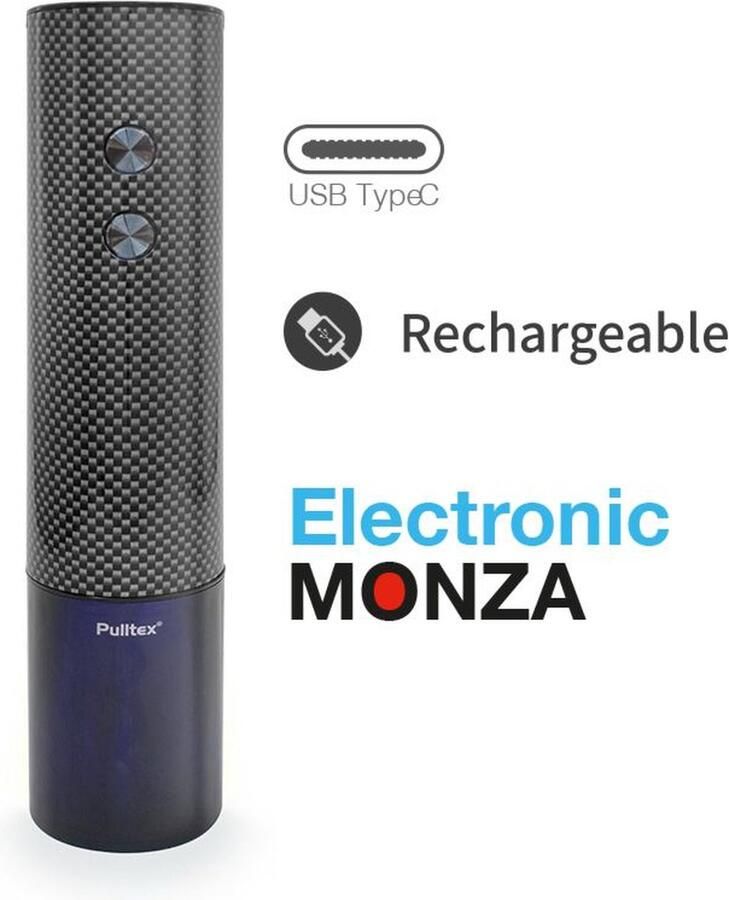 Pulltex Monza Elektrische kurkentrekker oplaadbaar