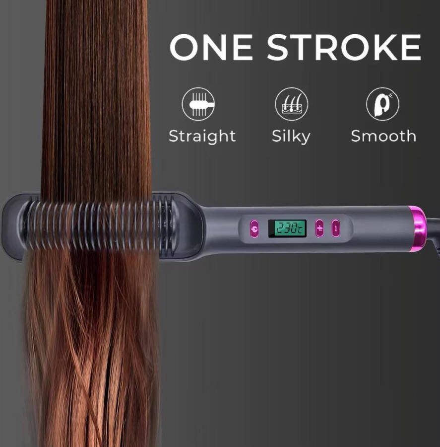 Pumasangel Hete Kam Stijltang Warmtepersen Kammen Draagbare Keramische Krultang Voor Haar Baard Pruiken Nat En Droog Haar Styling Tools