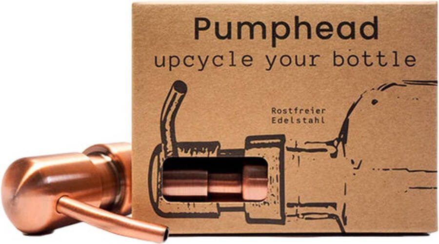 Pumphead Rose koper Soap dispenser voor lege flessen gin whisky of rum fles Zeepdispenser