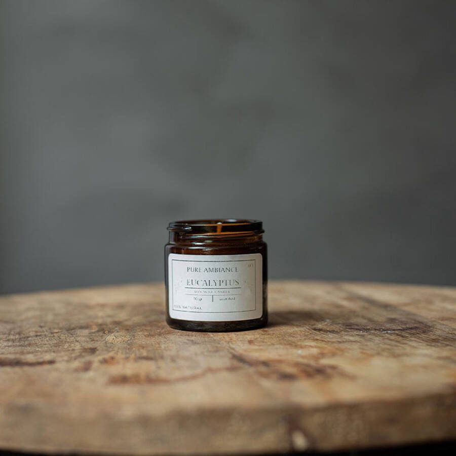 Pure Ambiance Geurkaars Eucalyptus Soja was Handgemaakt 50 gram