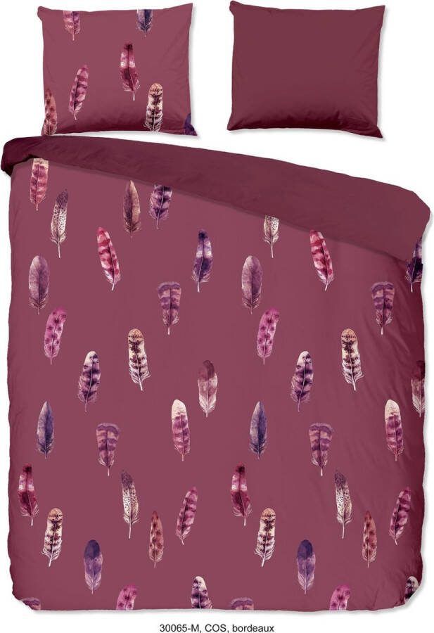 Pure Dekbedovertrek Micropercal Asiya bordeaux 200x200 220cm - Foto 2