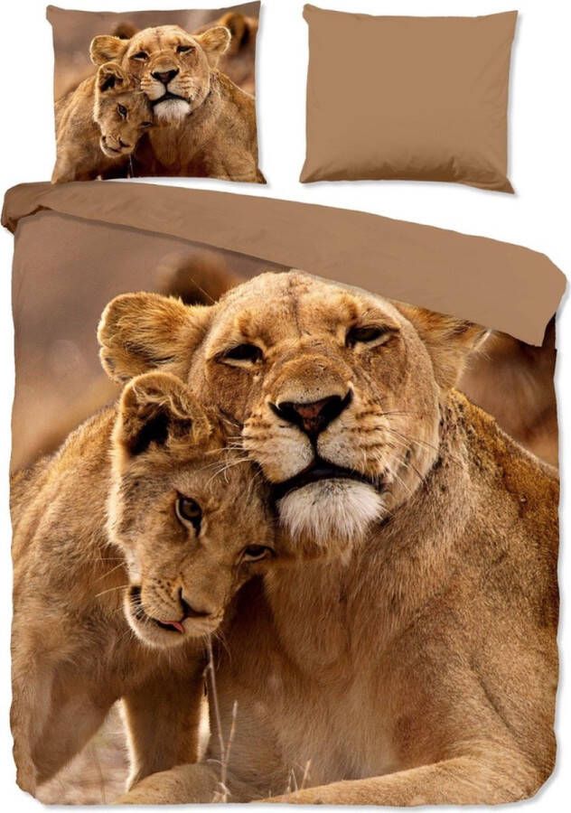 Pure Dekbedovertrek Lovely lion Lits-Jumeaux 240x200 220 cm 100% Microvezel