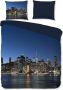 Pure Dekbedovertrek Micropercal NY City blauw 240x200 220cm - Thumbnail 1