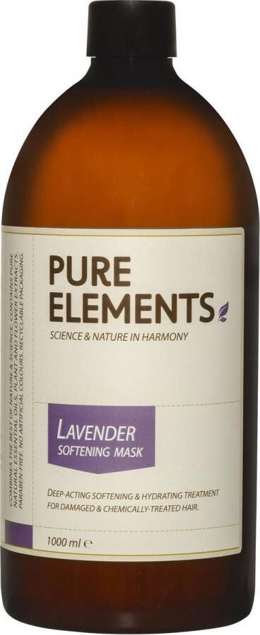 Pure Elements Lavender Softening Mask 1000ml Natuurlijke conditioner voor droog haar