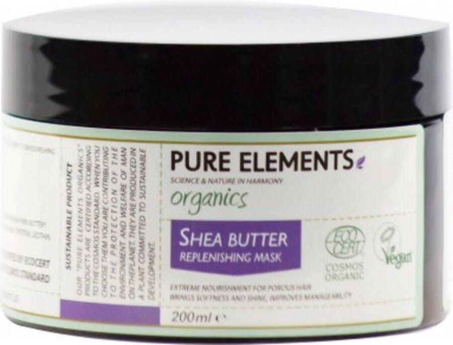 Pure Elements Shea Butter Replenishing Mask 200ml Natuurlijk haarmasker voor beschadigd en gekleurd haar