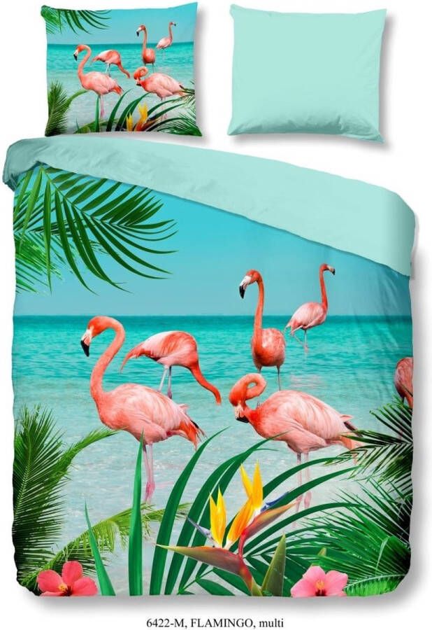 Pure Flamingo dekbedovertrek 100% microvezel 1-persoons (140x200 220 cm + 1 sloop) Multi