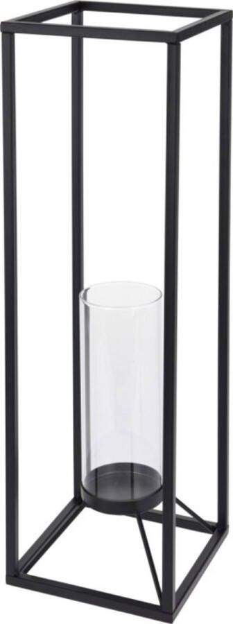 Pure Garden & Living Kaarsenhouder zwart 18x18x55cm