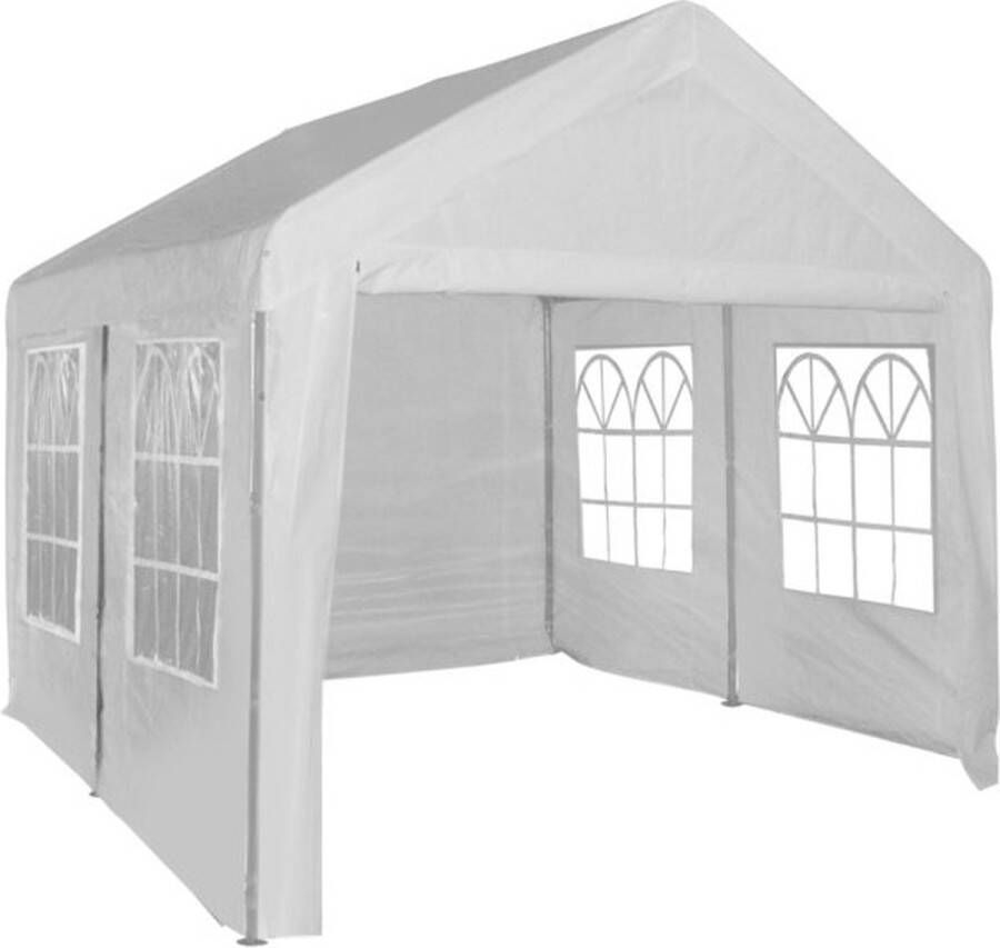 Pure Garden & Living Partytent met zijwanden 4x4m PE 160 gr m2 wit