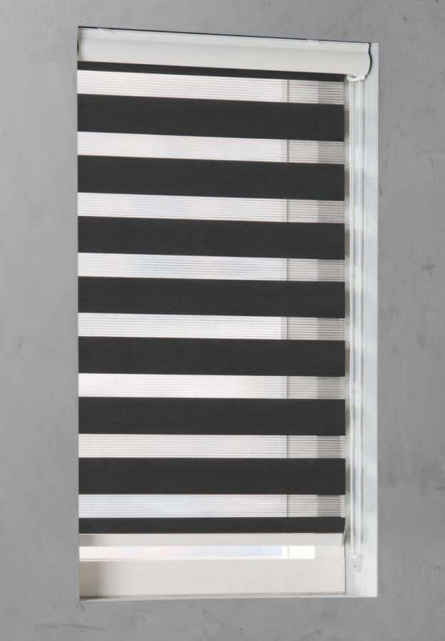 Pure Living Duo Rolgordijn lichtdoorlatend Black 60x175 cm