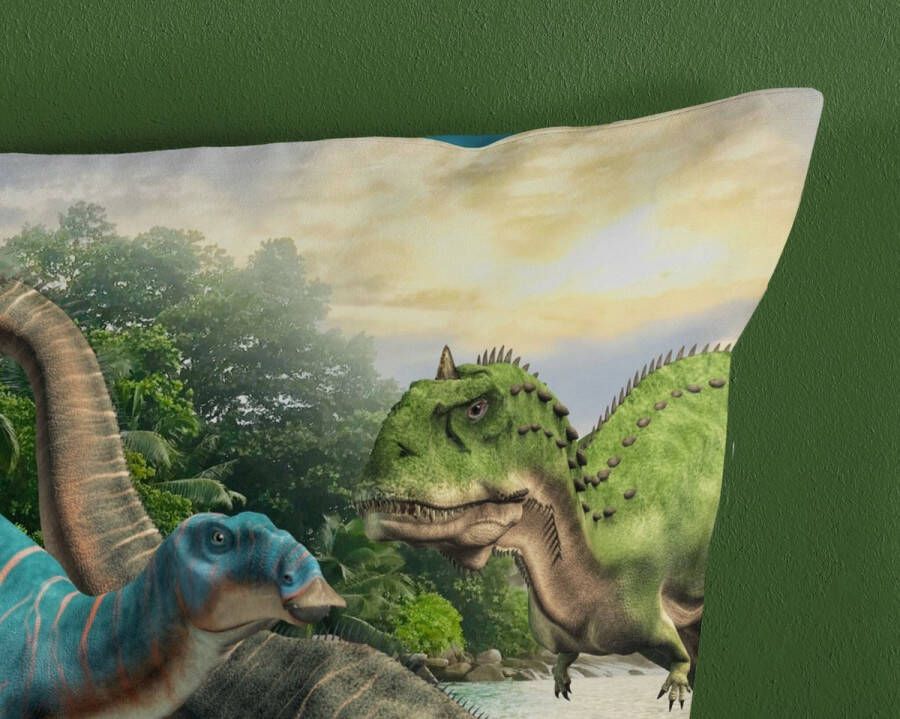 Pure polyester dekbedovertrek dino 1 persoons (140x220 cm)