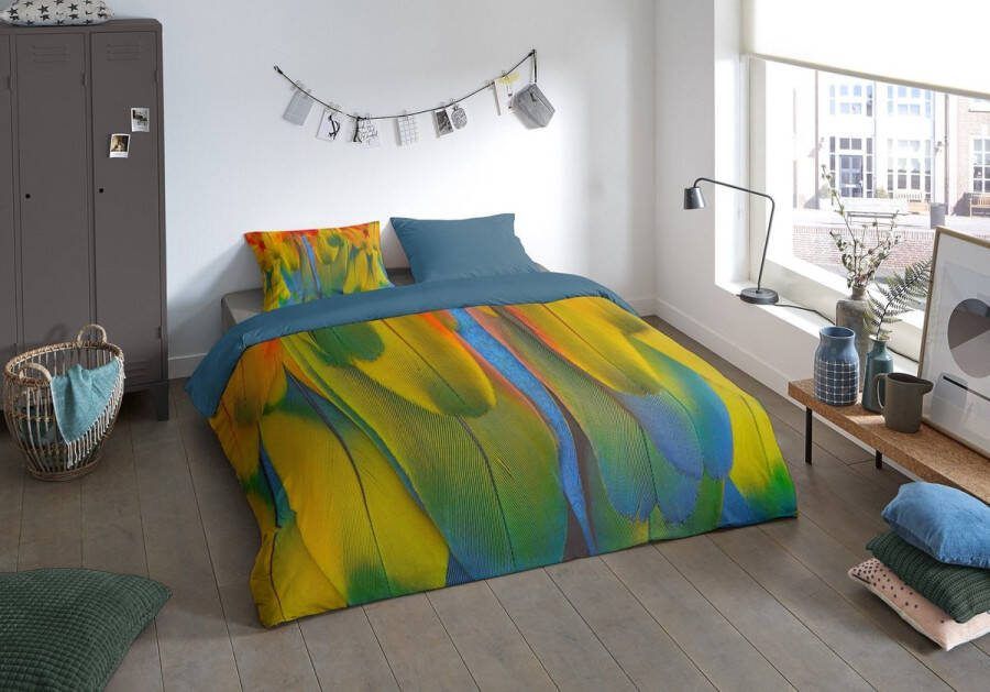 Pure Dekbedovertrek Rainbow Feathers 200 x 200 220 cm + 2 kussenslopen