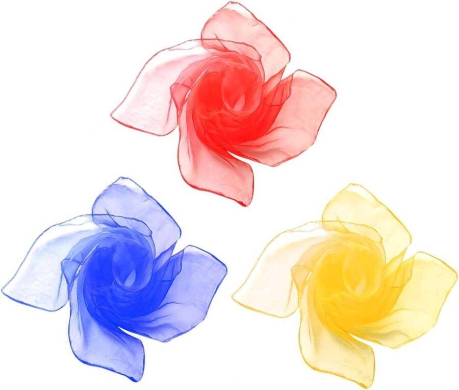 Purepeak Jongleersjaaltjes 3 Stuks Jongleerdoekjes 60x60 cm Jongleer Sjaaltjes Speelsjaaltjes