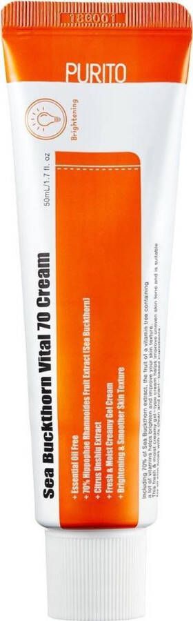 Purito Hydraterende Gezichtscrème Sea Buckthorn Vital 70 (50 ml)