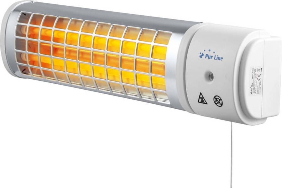 Purline Infrarood Verwarming | 1200W | 3 Standen | Badkamerkachel | Laserkachel | Halogeen Kachel | Petroleumkachel | Terrasverwarmer | Infrarood | Kachel | Vrijstaand | Heater | Werkplaatskachel