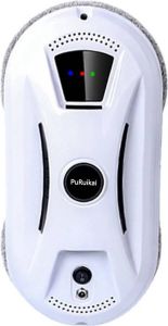 PuRuikai Intelligente Robot Ramenwasser Automatisch Of Bestuurbaar Elektrische Glazenwasser Ramen Wassen Ruitenreiniger Valbeveiliging Sterke Zuigkracht Met Afstandsbediening 800W Wit