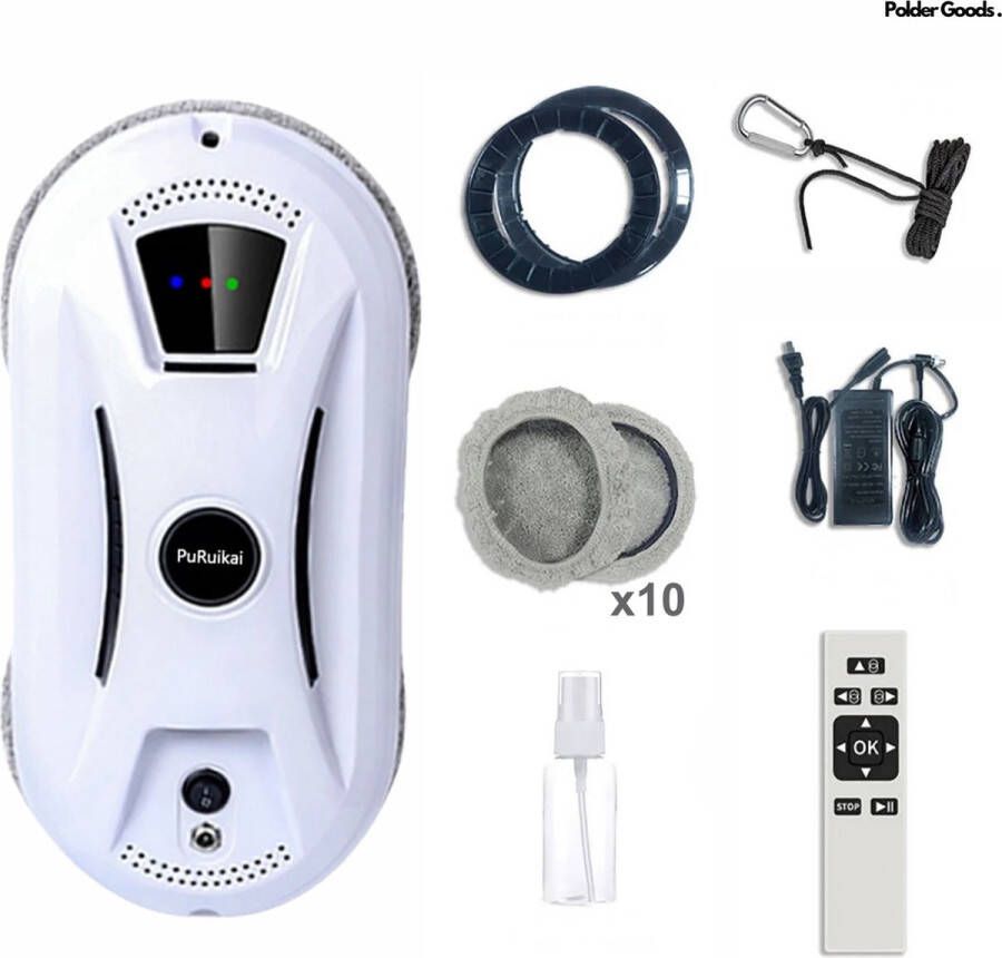 PuRuikai PolderGoods Robot ramenwasser Automatische ruitenreiniger Raamwisser met afstandsbediening Snoerlengte 4m