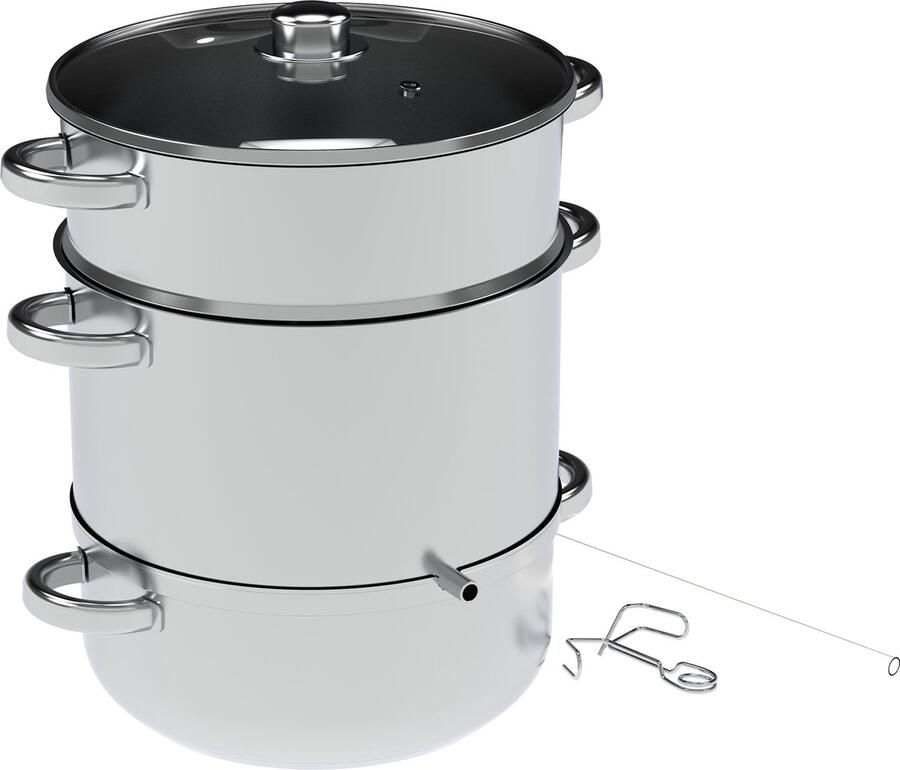 Puurmaken Ontsapper Stoomextraxtor 8 liter stoomextraxtor 8 liter sappan stoompan