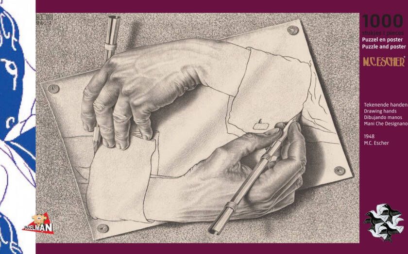 Puzzelman Drawing Hands M.C. Escher (1000)