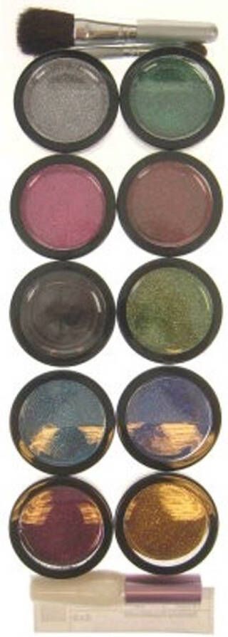 PXP Professional Colours Glitterpoeder 10 x 8 gram met lijm en 2 penselen