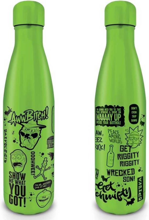 Pyramid International Rick And Morty Quotes Waterfles Groen