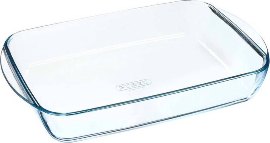PYREX 2x Rechthoekige glazen ovenschaal 2 6 liter 35 x 23 x 5 cm Ovenschotel schalen Bakvorm