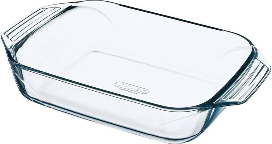 PYREX 3x Rechthoekige glazen ovenschaal 1 4 liter 26 x 17 x 5 cm Ovenschotel schalen Bakvorm