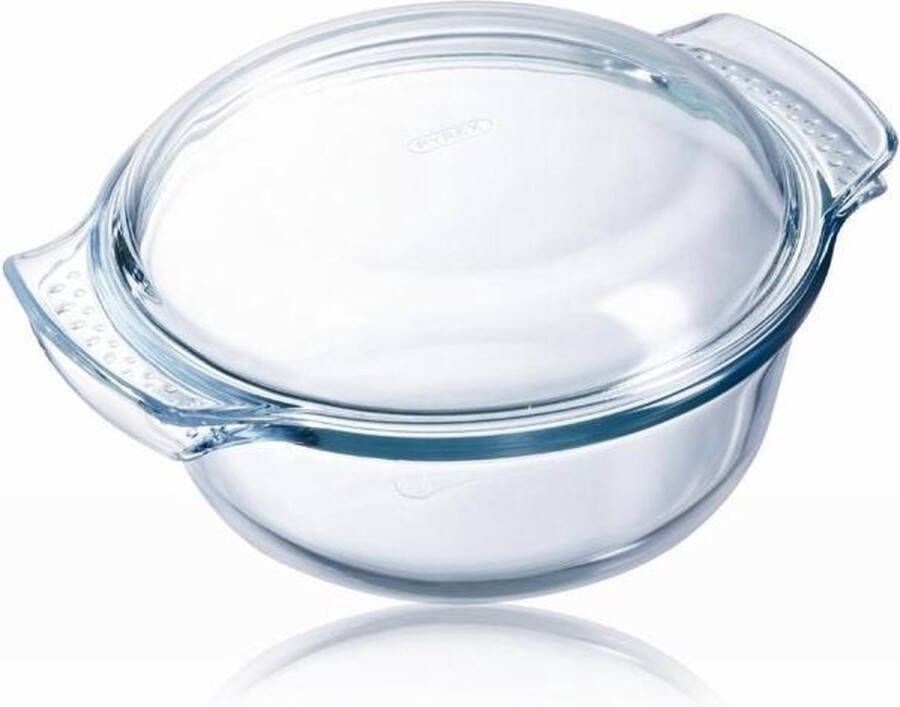 PYREX Classic Ovenschaal Rond Inclusief Deksel Borosilicaatglas 1 4 liter Transparant