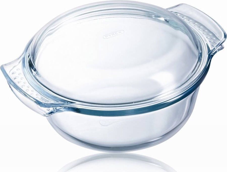 PYREX Classic Ovenschaal Rond Inclusief Deksel Borosilicaatglas 1 4 liter Transparant