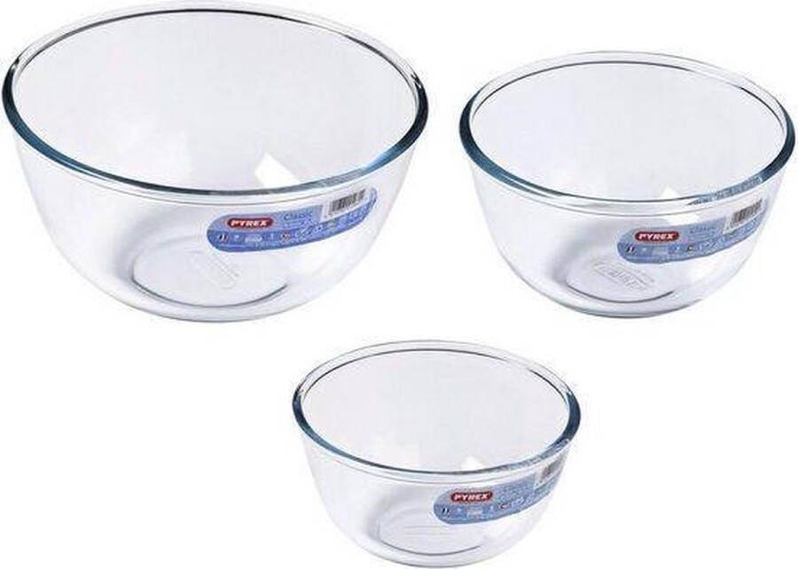 PYREX Classic Prepware Mengkom Borosilicaatglas Set van 3 Stuks