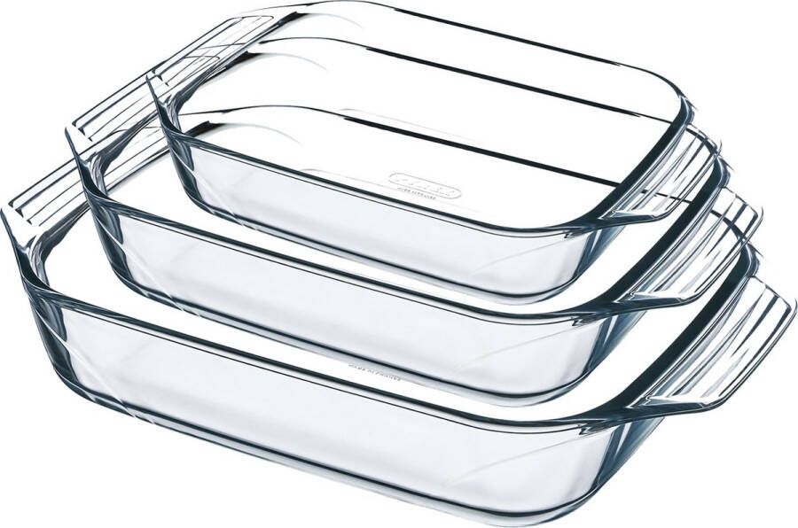 Pyrex Irresistible Ovenschaal Set van 3 Stuks Glas