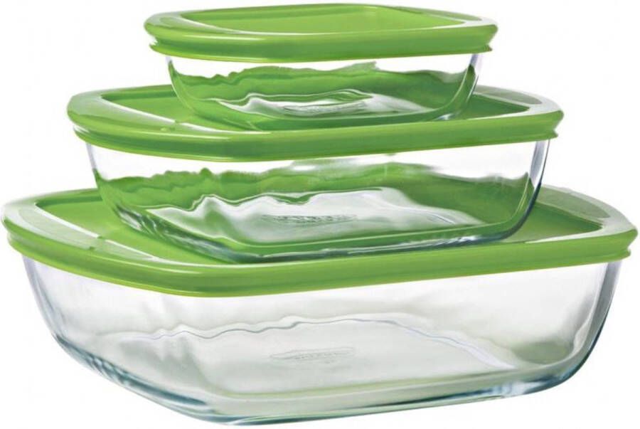 PYREX Irresistible Ovenschaal Set van 3 Stuks Transparant