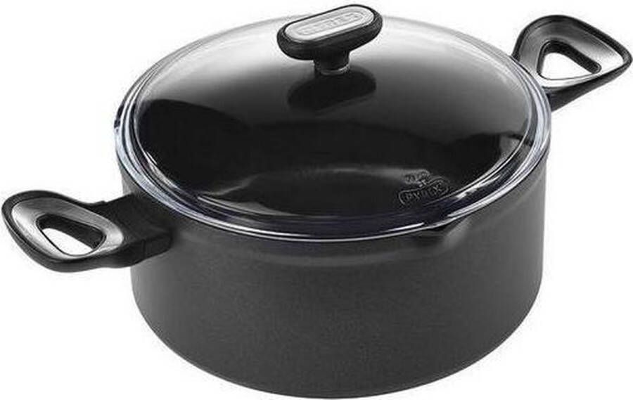 PYREX Origin+ Kookpan met Deksel Ø 28 cm Zwart Zilver Aluminium