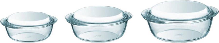 PYREX Optimum Ovenschalenset 1 4 l 2 1 l 3 l 21 x 18 x 8 cm 24 x 20 x 10 cm 27 x 23 x 11 cm