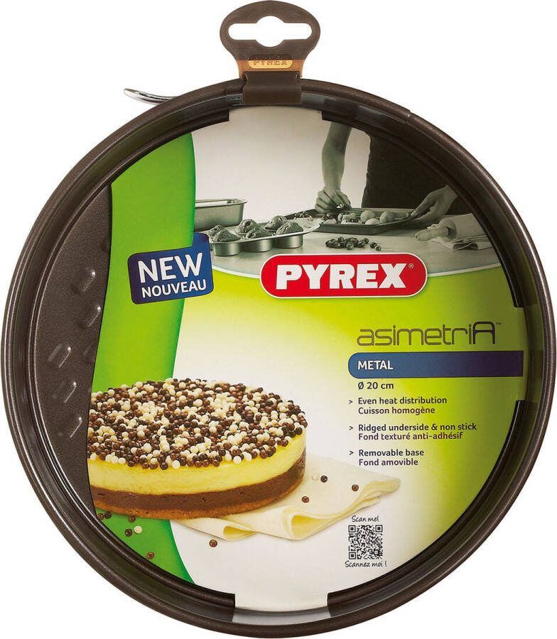 PYREX Oven Mould Asimetria Cirkelvormig Metaal 4 Stuks 20 cm