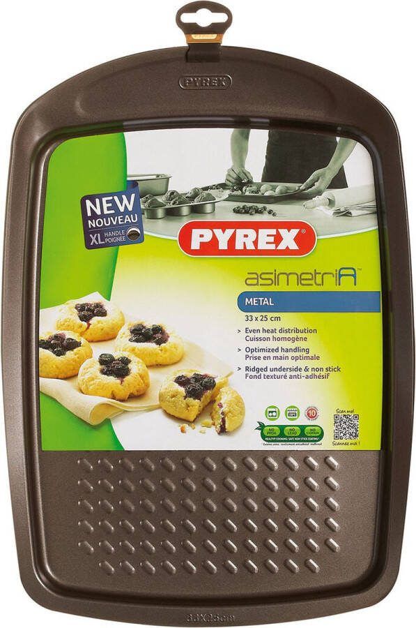 PYREX Oven Mould Asimetria Rechthoekig Zwart Metaal 33 x 25 cm (6 Stuks)
