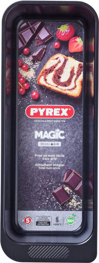 PYREX Oven Mould Magic Rechthoekig Zwart Ø 30 cm (6 Stuks)