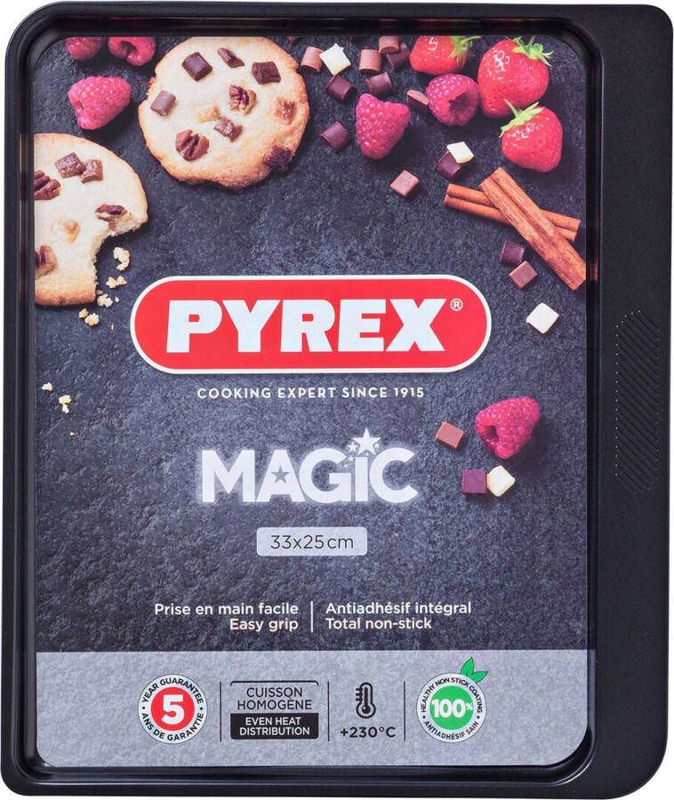 PYREX Oven Mould Magic Zwart Plat Metaal 33 x 25 cm (6 Stuks)