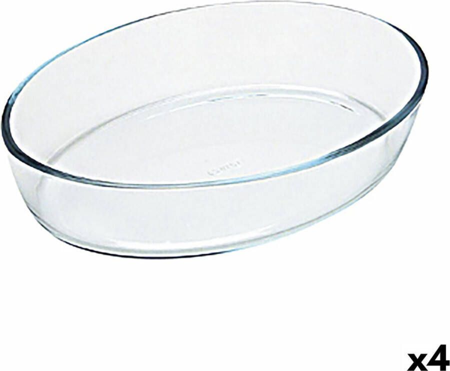 Pyrex Ovenschaal Classic Vidrio Ovaalvormig Transparant Glas 40 x 28 x 7 cm (4 Stuks)