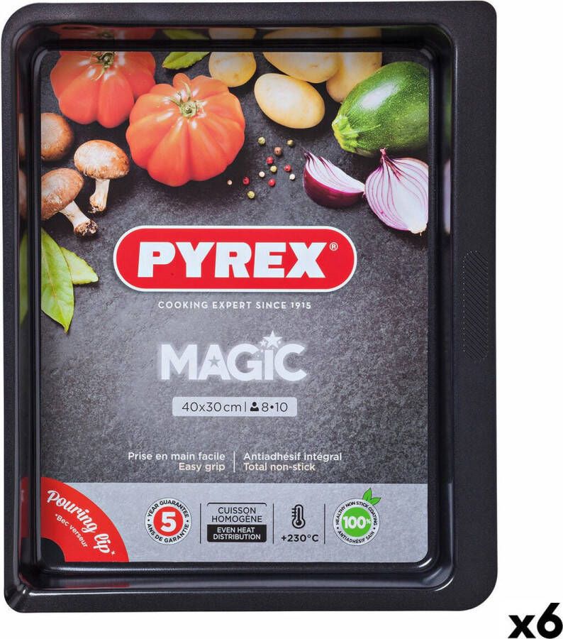 PYREX Ovenschaal Magic Rechthoekig Metaal 6 Stuks 40 x 31 cm