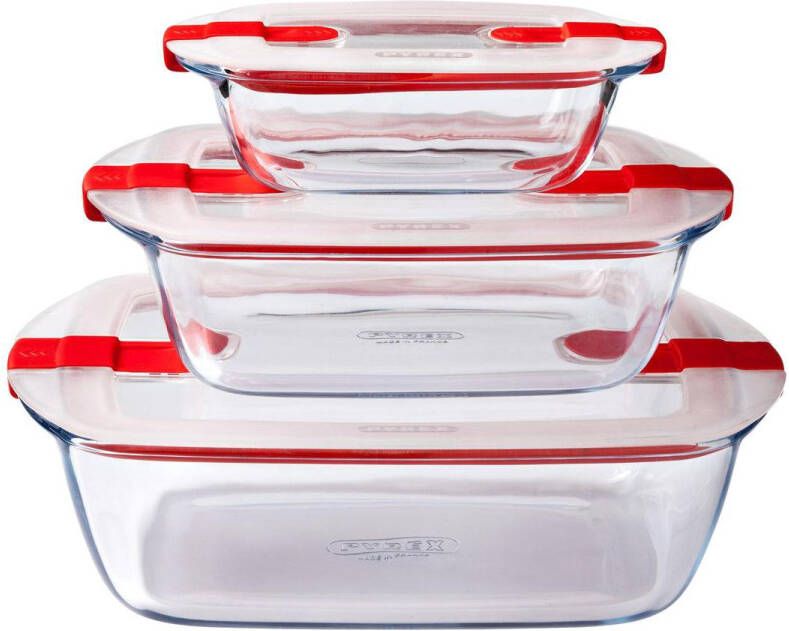 Pyrex Cook & Heat Voedelcontainer Rechthoek met Deksel 23 x 15cm