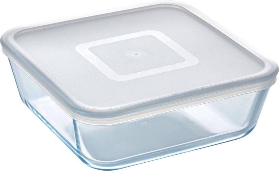 Pyrex Schaal Vierkant met Deksel 20 x 20 cm | Cook & Freeze