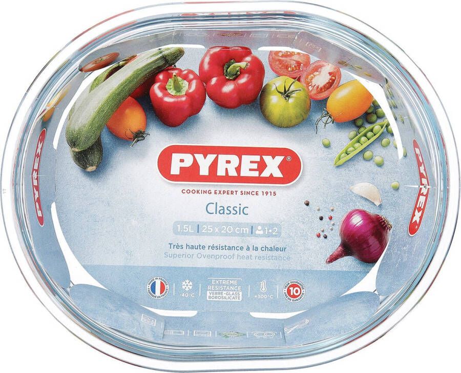 Pyrex Serveerschaal Classic Ovalen Transparant Glas 25 x 20 x 6 cm (6 Stuks)