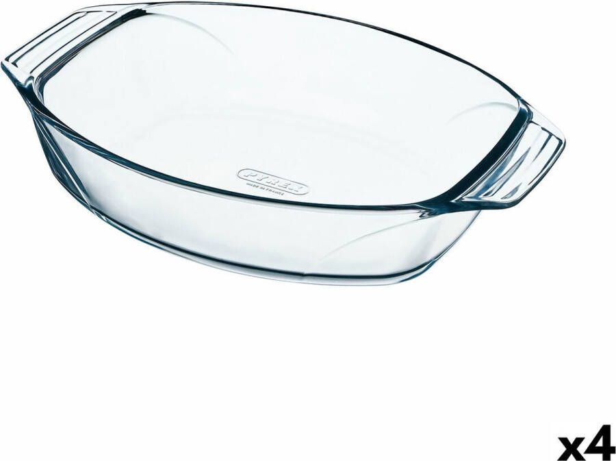 Pyrex Serveerschaal Irresistible Ovalen 30 3 x 20 8 x 6 8 cm Transparant Glas (4 Stuks)