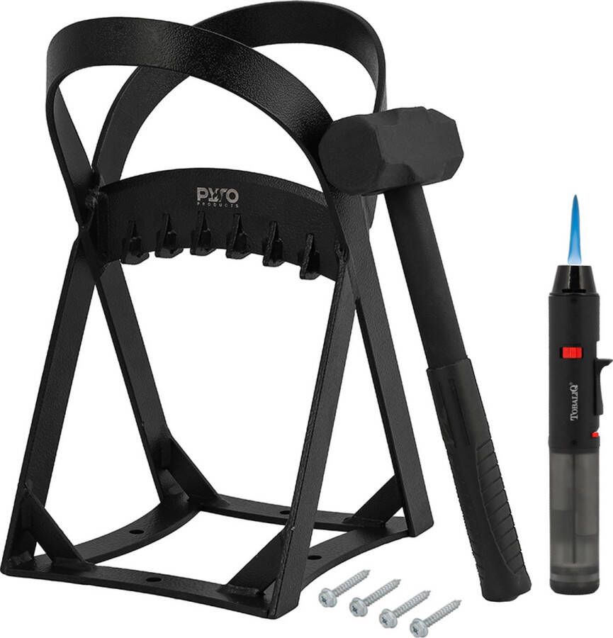 PyroProducts Pyros Houtklover voor Aanmaakhout Houtsplijter Houtkliever incl. hamer Gratis Aansteker Houtsplitter Houtklover Manueel Openhaard Gereedschap