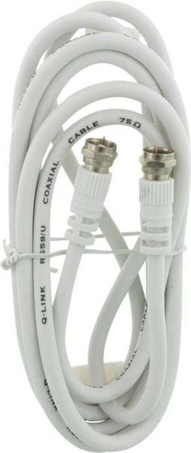 Q-Link coax kabel RG59 F-connector wit 5 mtr
