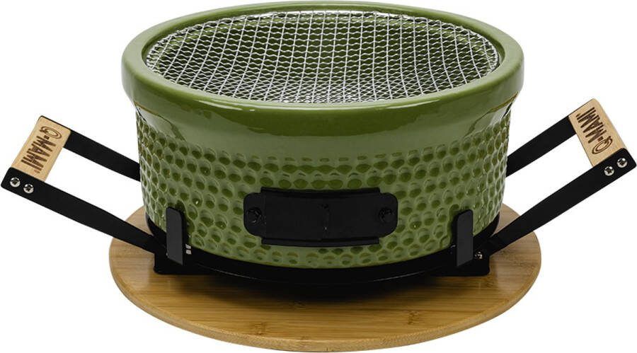 Q-MAMI TABLE GRILL GREEN (Hibachi Shichirin Tafelgrill Barbecue Kamado Tafel bbq)