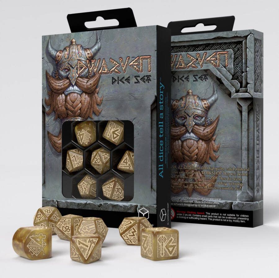 Q-Workshop Dwarven Dice Set Gold (7)