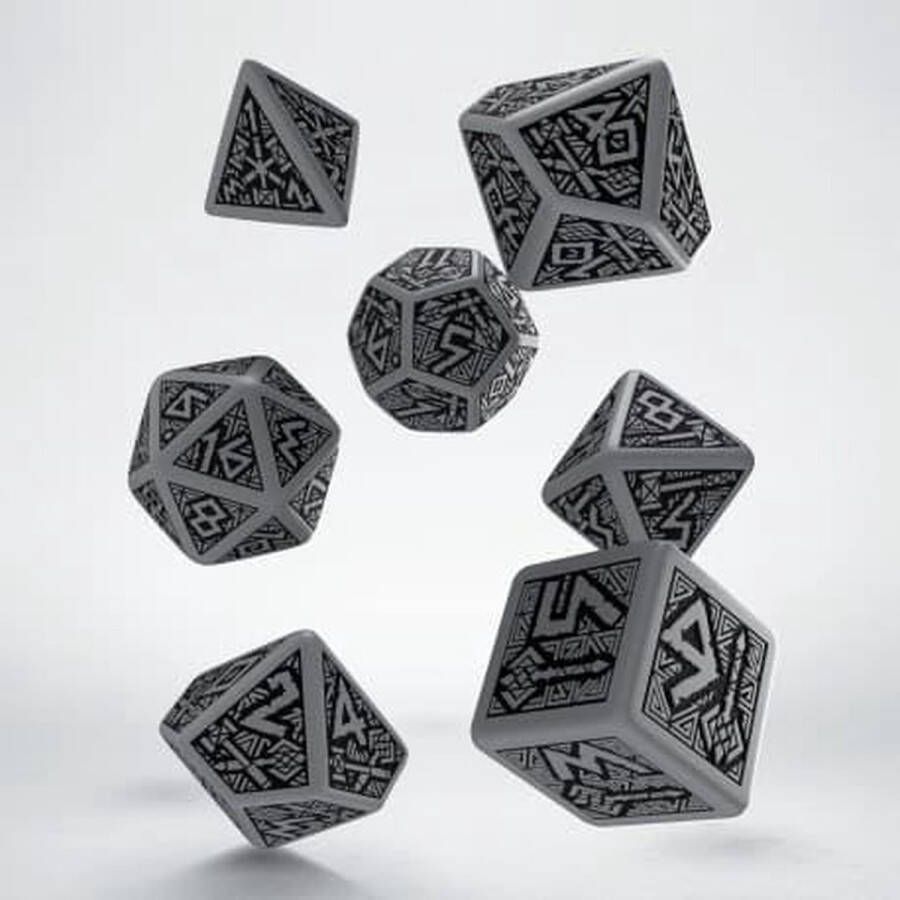 Q-Workshop Polydice Set Dwarven Gray Black